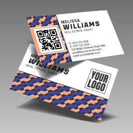 Cartão De Visita Geometric Interlocking Pattern Real Estate