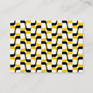 Cartão De Visita Geometric Pattern 020614 - Black and Amber (Padrã