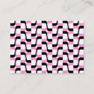 Cartão De Visita Geometric Pattern 020614 - Black and Pink
