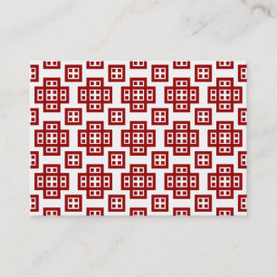 Cartão De Visita Geometric Pattern 030614 - Ruby Red