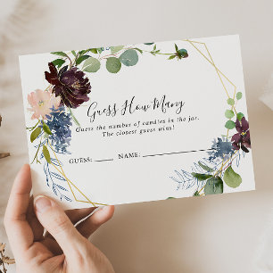 Cartão De Visita Geométrica Dourada da Borgonha adivinha quantos c