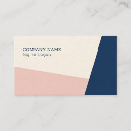 Cartão De Visita Geométrico Azul E Rosa