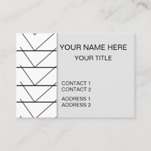 Cartão De Visita Geométrico Chevron Stripe