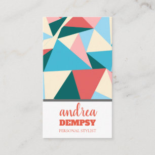 Cartão De Visita Geométrico Colorida Moderno