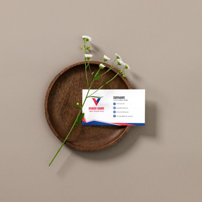 Cartão De Visita Geométrico Elegante Moderno (Criador carregado)