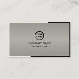 Cartão De Visita Geométrico Silver Black E White