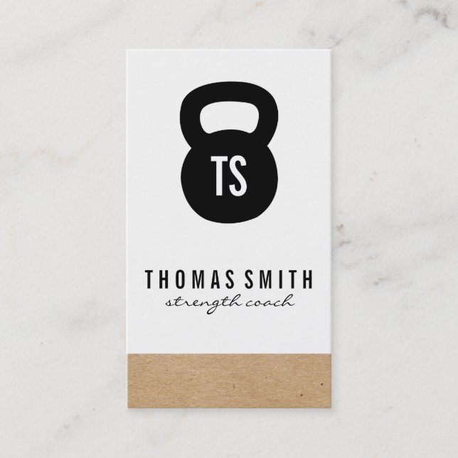 Cartão De Visita Geométrico / Variação do Treinador Pessoal do Kett (Frente)