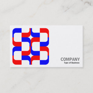 Cartão De Visita Geometropolis - 020614 - Vermelho e Azul