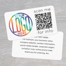 Gerador de códigos QR e logotipo moderno branco mi