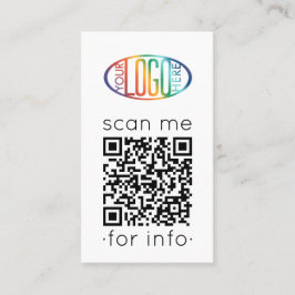 Cartão De Visita Gerador de códigos QR e logotipo Vertical Mínima M