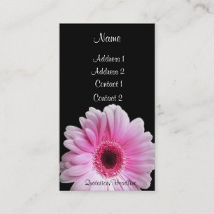 Cartão De Visita Gerbera cor-de-rosa - personalizado