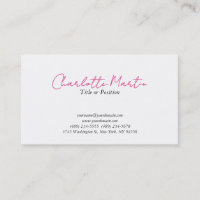 Gerente Chefe Consultor Branco Rosa Profissional