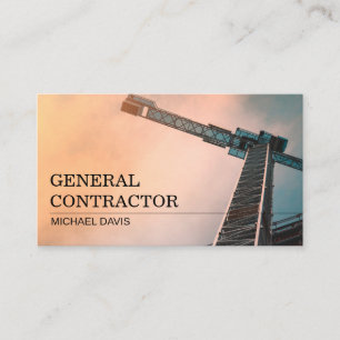 Cartão De Visita Gerente de Construtor de Empreiteira Geral Constru
