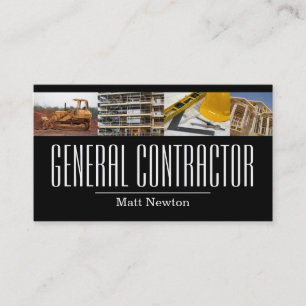 Cartão De Visita Gerente de Construtor de Empreiteira Geral de Cons
