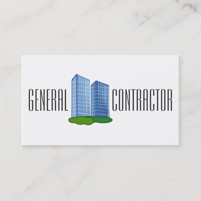 Cartão De Visita Gerente de Construtor Geral de Obras (Frente)