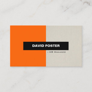 Cartão De Visita Gerente de RH - Na moda Elegante Simples