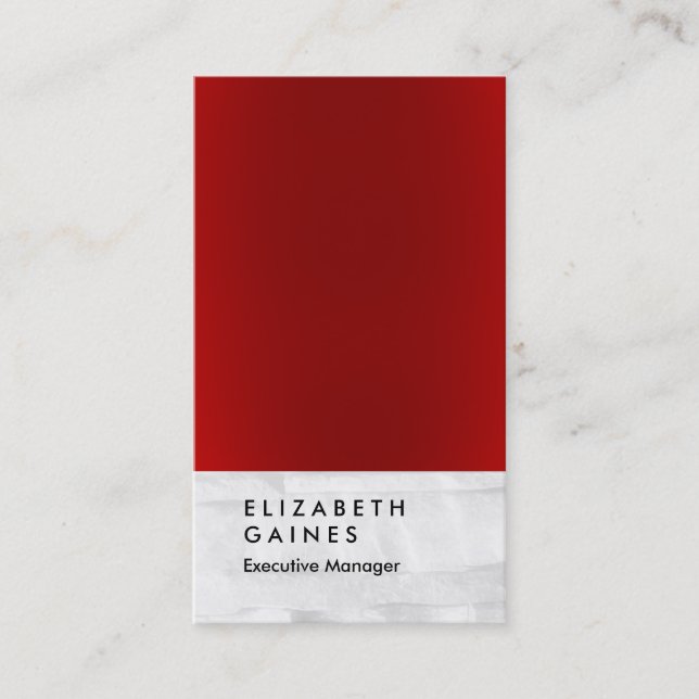 Cartão De Visita Gestor simples de tijolos de cinza vermelha (Frente)