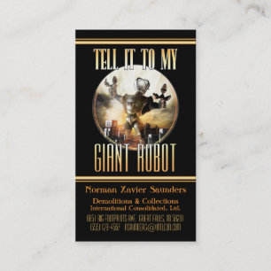 Cartão de visita gigante do robô