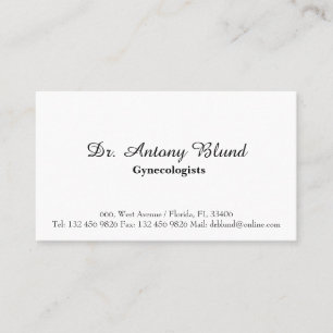 Cartão De Visita Ginecologista Minimalista