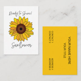 Cartão De Visita Girassol pronto para brilhar girassol