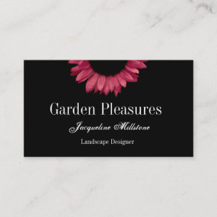 Cartão De Visita Girassol vermelho