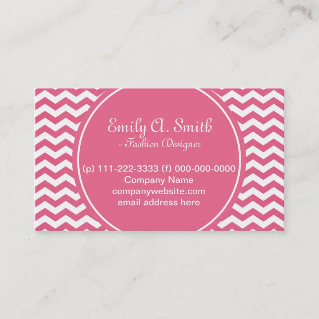 Cartão De Visita gíria, adorável, branca e rosa (Frente)