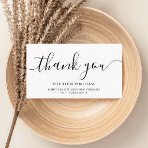 Cartão De Visita Girly Customer Obrigado Código QR Branco