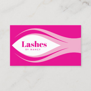 Cartão De Visita Girly Lashes Pink