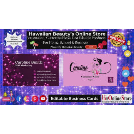 Cartão De Visita Girly Star Glitter Sparkles Elegante Código QR ros