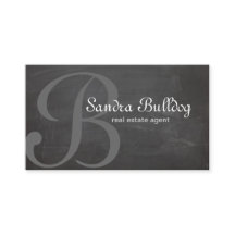 Giz elegante dos bens imobiliários do monograma