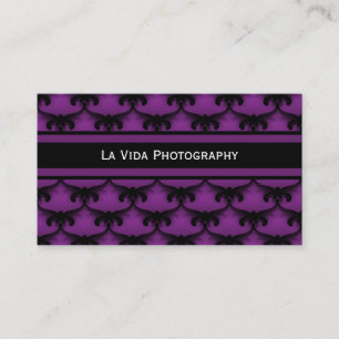 Cartão de visita Glam cosmopolita, roxo