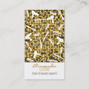 Cartão de visita Glam dourado do vertical do