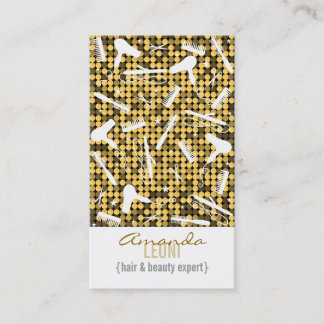 Cartão de visita Glam dourado do vertical do