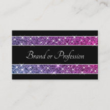 Glam Glitter Stars Purple Shimmer Spark em Preto