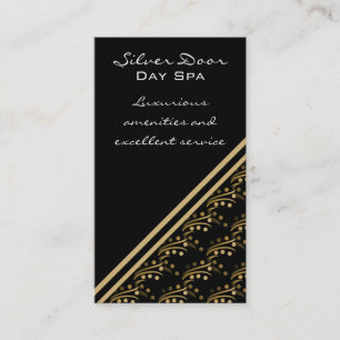 Cartão de visita Glam luxuoso, bege dourado