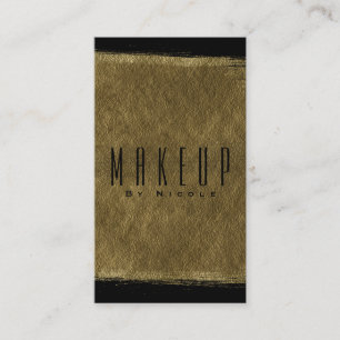 Cartão De Visita Glam Preto e Dourado Glamour Moderno Foil Chic