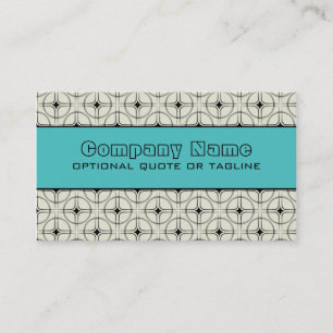 Cartão de visita Glam retro, turquesa