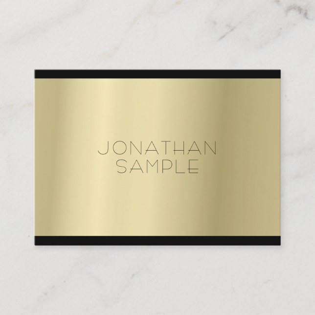 Cartão De Visita Glamor Dourado, , luxo profissional (Frente)