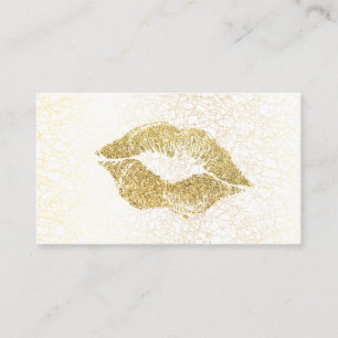 Cartão De Visita Glamor Dourado  Textura Dourada