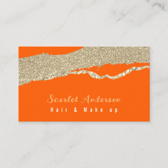 Cartão De Visita Gliteria simples moderna e elegante (Frente)