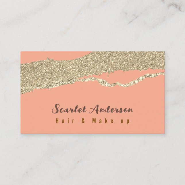 Cartão De Visita Gliteria simples moderna e elegante (Frente)