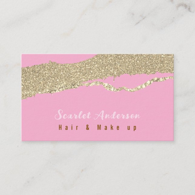 Cartão De Visita Gliteria simples moderna e elegante (Frente)