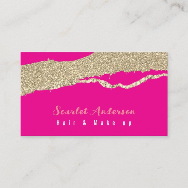 Cartão De Visita Gliteria simples moderna e elegante (Frente)