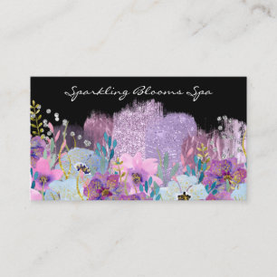 Cartão De Visita *~* Glitter Chic - Sentir Emoção Do Floral Femin