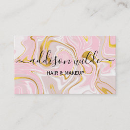 Cartão De Visita Glitter Dourado Elegante Marble Modern Chic Busine