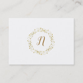 Cartão De Visita Glitter Dourado Meninas Pontos Moderno Logotipo Mi