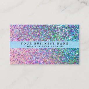 Cartão De Visita Glitter Iridescente Faux
