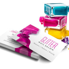 Cartão De Visita Glitter Nail Salon Manicure - Pink Beauty Stylish at Zazzle