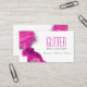 Cartão De Visita Glitter Nail Salon Manicure - Pink Beauty Stylish (Frente/Verso In Situ)