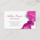 Cartão De Visita Glitter Nail Salon Manicure - Pink Beauty Stylish (Verso)
